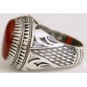 Iran Islam Shia Natural Agate Aqeeq Akeek Aqiq Sterling Silver 925 Ring