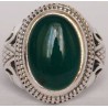 Iran Islam Shia Natural Chrysoprase Green Aqeeq Aqiq Agate Sterling Silver 925 Ring