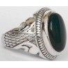 Iran Islam Shia Natural Chrysoprase Green Aqeeq Aqiq Agate Sterling Silver 925 Ring