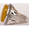 Islam, Shia, IRAN, Agate, Ring, Aqeeq, Aqiq, Silver 925, Natural Yellow Agate, Sterling Silver, Silver Ring, Akeek, Yellow Agate
