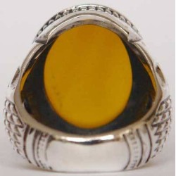 Islam, Shia, IRAN, Agate, Ring, Aqeeq, Aqiq, Silver 925, Natural Yellow Agate, Sterling Silver, Silver Ring, Akeek, Yellow Agate