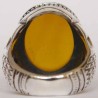 Islam, Shia, IRAN, Agate, Ring, Aqeeq, Aqiq, Silver 925, Natural Yellow Agate, Sterling Silver, Silver Ring, Akeek, Yellow Agate