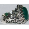 Iran Islam Shia Natural Chrysoprase Green Aqeeq Aqiq Agate Sterling Silver 925 Ring