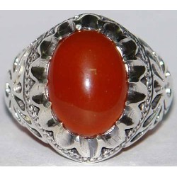 Iran Islam Shia Natural Agate Aqeeq Akeek Aqiq Sterling Silver 925 Ring