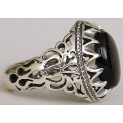 Iran Islam Shia Natural Onyx Agate Aqeeq Aqiq Akeek Sterling Silver 925 Ring