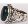 Iran Islam Shia Natural Chrysoprase Green Aqeeq Aqiq Agate Sterling Silver 925 Ring