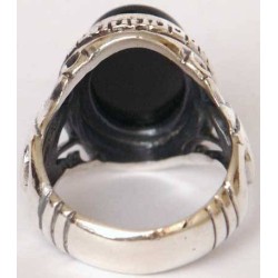 Iran Islam Shia Natural Onyx Agate Aqeeq Aqiq Akeek Sterling Silver 925 Ring