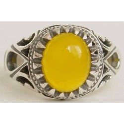 Islam, Shia, IRAN, Agate, Ring, Aqeeq, Aqiq, Silver 925, Natural Yellow Agate, Sterling Silver, Silver Ring, Akeek, Yellow Agate