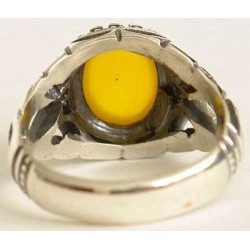 Islam, Shia, IRAN, Agate, Ring, Aqeeq, Aqiq, Silver 925, Natural Yellow Agate, Sterling Silver, Silver Ring, Akeek, Yellow Agate