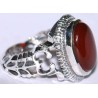 Iran Islam Shia Natural Agate Aqeeq Akeek Aqiq Sterling Silver 925 Ring
