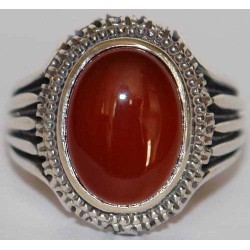 Iran Islam Shia Natural Agate Aqeeq Akeek Aqiq Sterling Silver 925 Ring