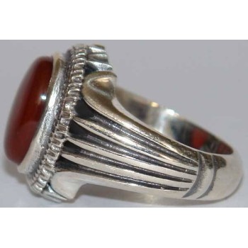 Iran Islam Shia Natural Agate Aqeeq Akeek Aqiq Sterling Silver 925 Ring