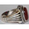 Iran Islam Shia Natural Agate Aqeeq Akeek Aqiq Sterling Silver 925 Ring