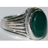 Iran Islam Shia Natural Chrysoprase Green Aqeeq Aqiq Agate Sterling Silver 925 Ring