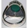 Iran Islam Shia Natural Chrysoprase Green Aqeeq Aqiq Agate Sterling Silver 925 Ring