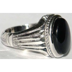 Iran Islam Shia Natural Onyx Agate Aqeeq Aqiq Akeek Sterling Silver 925 Ring