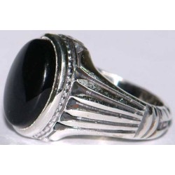 Iran Islam Shia Natural Onyx Agate Aqeeq Aqiq Akeek Sterling Silver 925 Ring