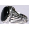 Iran Islam Shia Natural Onyx Agate Aqeeq Aqiq Akeek Sterling Silver 925 Ring