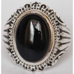 Iran Islam Shia Natural Onyx Agate Aqeeq Aqiq Akeek Sterling Silver 925 Ring