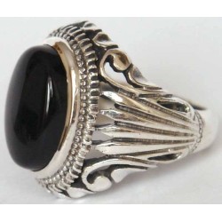 Iran Islam Shia Natural Onyx Agate Aqeeq Aqiq Akeek Sterling Silver 925 Ring