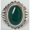 Iran Islam Shia Natural Chrysoprase Green Aqeeq Aqiq Agate Sterling Silver 925 Ring