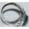 Iran Islam Shia Natural Chrysoprase Green Aqeeq Aqiq Agate Sterling Silver 925 Ring
