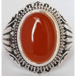 Iran Islam Shia Natural Agate Aqeeq Akeek Aqiq Sterling Silver 925 Ring