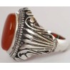 Iran Islam Shia Natural Agate Aqeeq Akeek Aqiq Sterling Silver 925 Ring