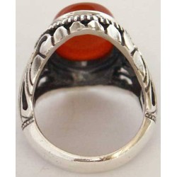 Iran Islam Shia Natural Agate Aqeeq Akeek Aqiq Sterling Silver 925 Ring