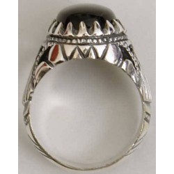 Iran Islam Shia Natural Onyx Agate Aqeeq Aqiq Akeek Sterling Silver 925 Ring