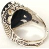 Iran Islam Shia Natural Onyx Agate Aqeeq Aqiq Akeek Sterling Silver 925 Ring