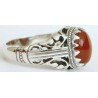 Iran Islam Shia Natural Agate Aqeeq Akeek Aqiq Sterling Silver 925 Ring