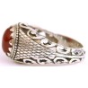 Iran Islam Shia Natural Agate Aqeeq Akeek Aqiq Sterling Silver 925 Ring