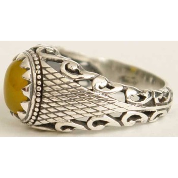Islam, Shia, IRAN, Agate, Ring, Aqeeq, Aqiq, Silver 925, Natural Yellow Agate, Sterling Silver, Silver Ring, Akeek, Yellow Agate