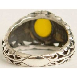 Islam, Shia, IRAN, Agate, Ring, Aqeeq, Aqiq, Silver 925, Natural Yellow Agate, Sterling Silver, Silver Ring, Akeek, Yellow Agate
