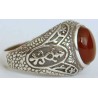 Iran Islam Shia Natural Agate Aqeeq Akeek Aqiq Sterling Silver 925 Ring