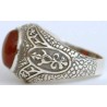 Iran Islam Shia Natural Agate Aqeeq Akeek Aqiq Sterling Silver 925 Ring