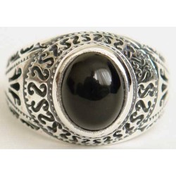 Iran Islam Shia Natural Onyx Agate Aqeeq Aqiq Akeek Sterling Silver 925 Ring