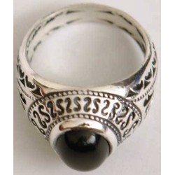 Iran Islam Shia Natural Onyx Agate Aqeeq Aqiq Akeek Sterling Silver 925 Ring