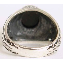 Iran Islam Shia Natural Onyx Agate Aqeeq Aqiq Akeek Sterling Silver 925 Ring