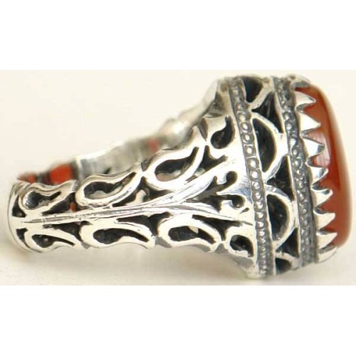 Iran Islam Shia Natural Agate Aqeeq Akeek Aqiq Sterling Silver 925 Ring Iran Islam Shia Natural Agate Aqeeq Akeek Aqiq Sterling Silver 925 Ring