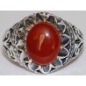 Iran Islam Shia Natural Agate Aqeeq Akeek Aqiq Sterling Silver 925 Ring