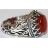 Iran Islam Shia Natural Agate Aqeeq Akeek Aqiq Sterling Silver 925 Ring