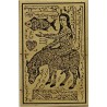 Iran Persian Mysterious Sciences Woman in Muleback Submissiveness Charm Talisman White Magic Brass Plate