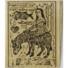 Iran Persian Mysterious Sciences Woman in Muleback Submissiveness Charm Talisman White Magic Brass Plate