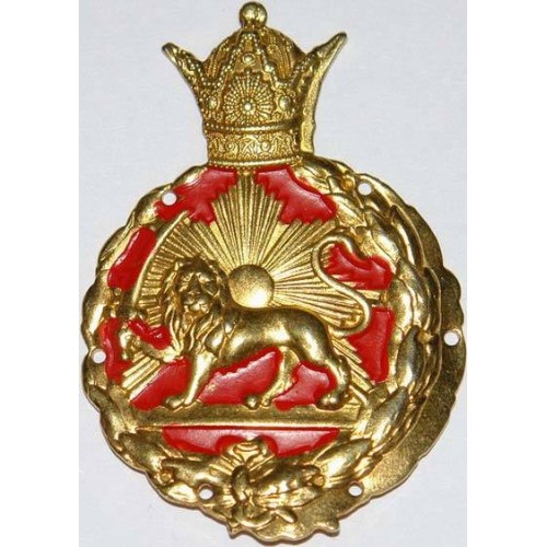 Iran Shah Pahlavi Era Lion & Sun ( Shiro Khorshid ) Shahrbani Police Law Enforcement Cap Badge Iran Shah Pahlavi Era Lion & Sun ( Shiro Khorshid ) Shahrbani Police Law Enforcement Cap Badge
