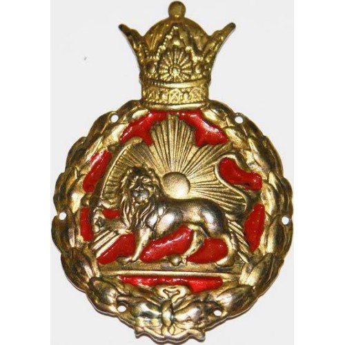 Iran Shah Pahlavi Era Lion & Sun ( Shiro Khorshid ) Shahrbani Police Law Enforcement Cap Badge
