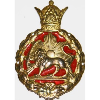 Iran Shah Pahlavi Era Lion & Sun ( Shiro Khorshid ) Shahrbani Police Law Enforcement Cap Badge