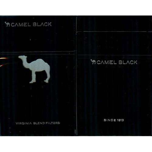 IRAQ CAMEL BLACK Unopened Full Cigarette Pack with Arabic Health Warning Text on side