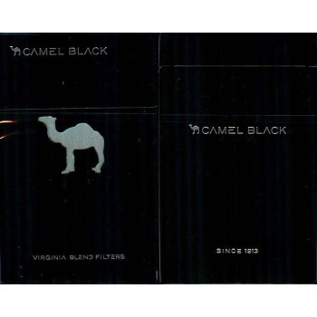 IRAQ CAMEL BLACK Unopened Full Cigarette Pack with Arabic Health Warning Text on side